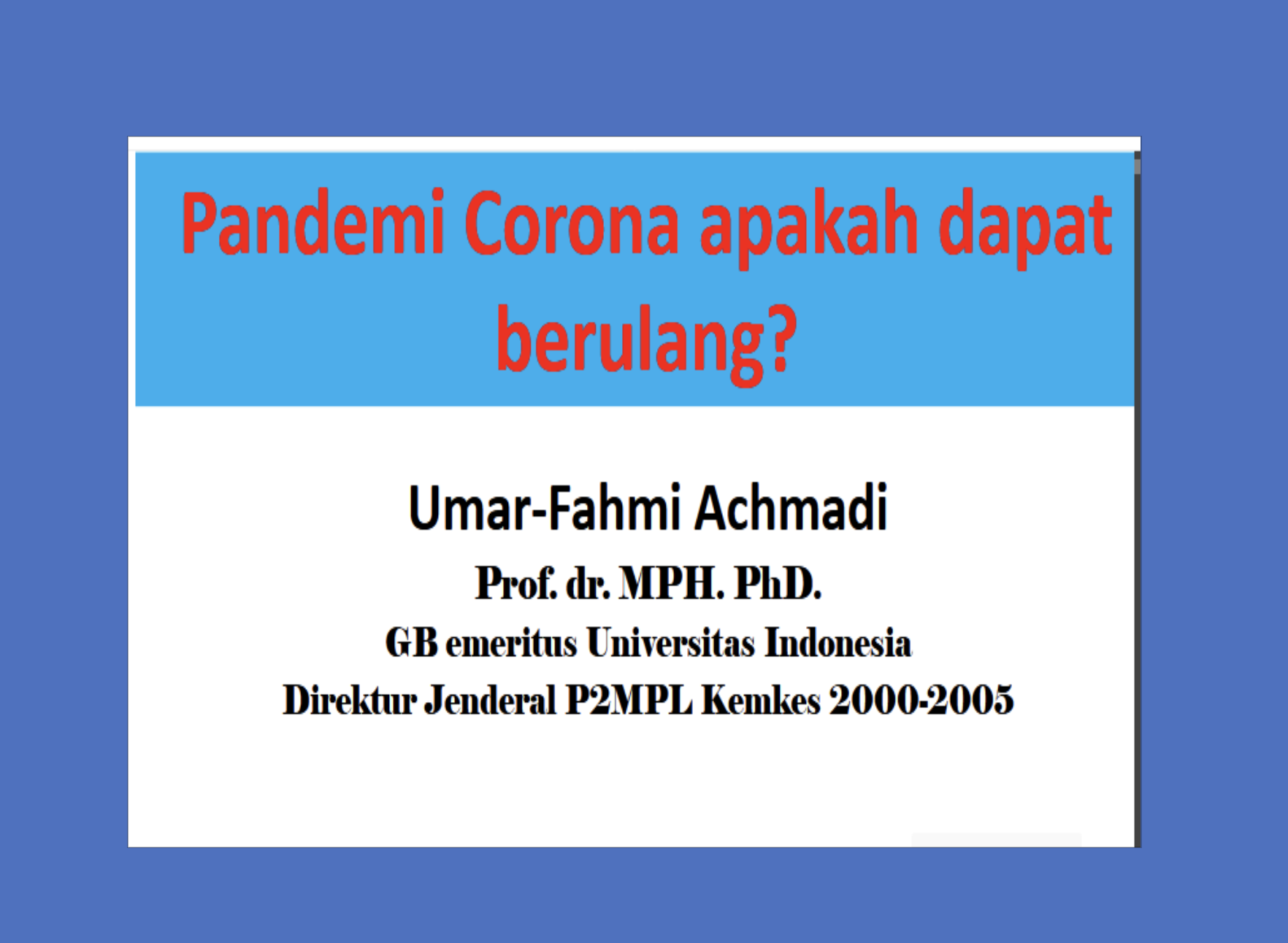 Presentasi Corona